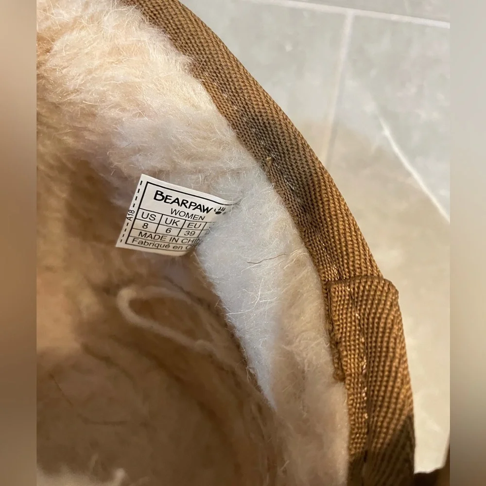 BearPaw Kiara Chestnut Suede Short Shearling Boots